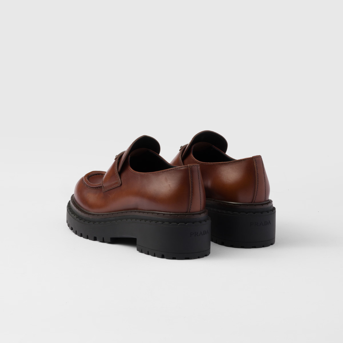 Double Chocolate leather loafers