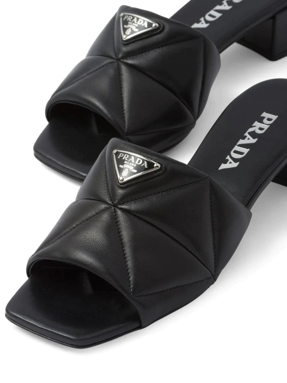 45mm triangle-logo leather sandals