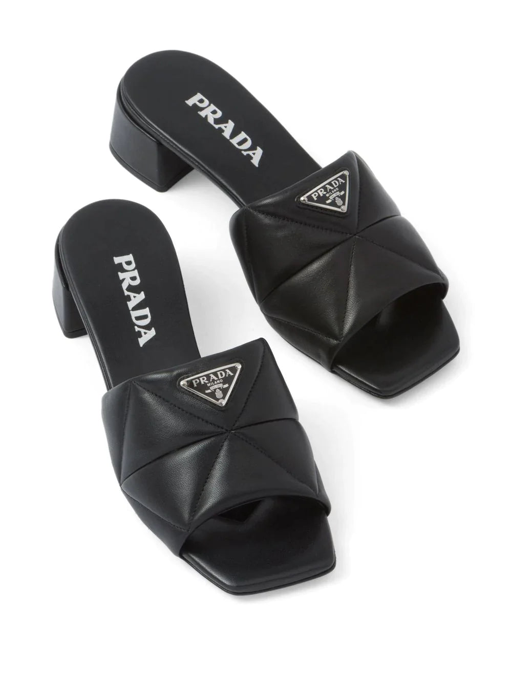 45mm triangle-logo leather sandals