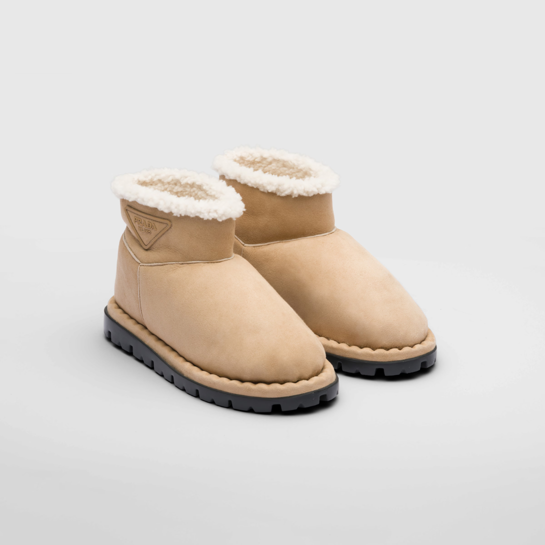 Shearling booties