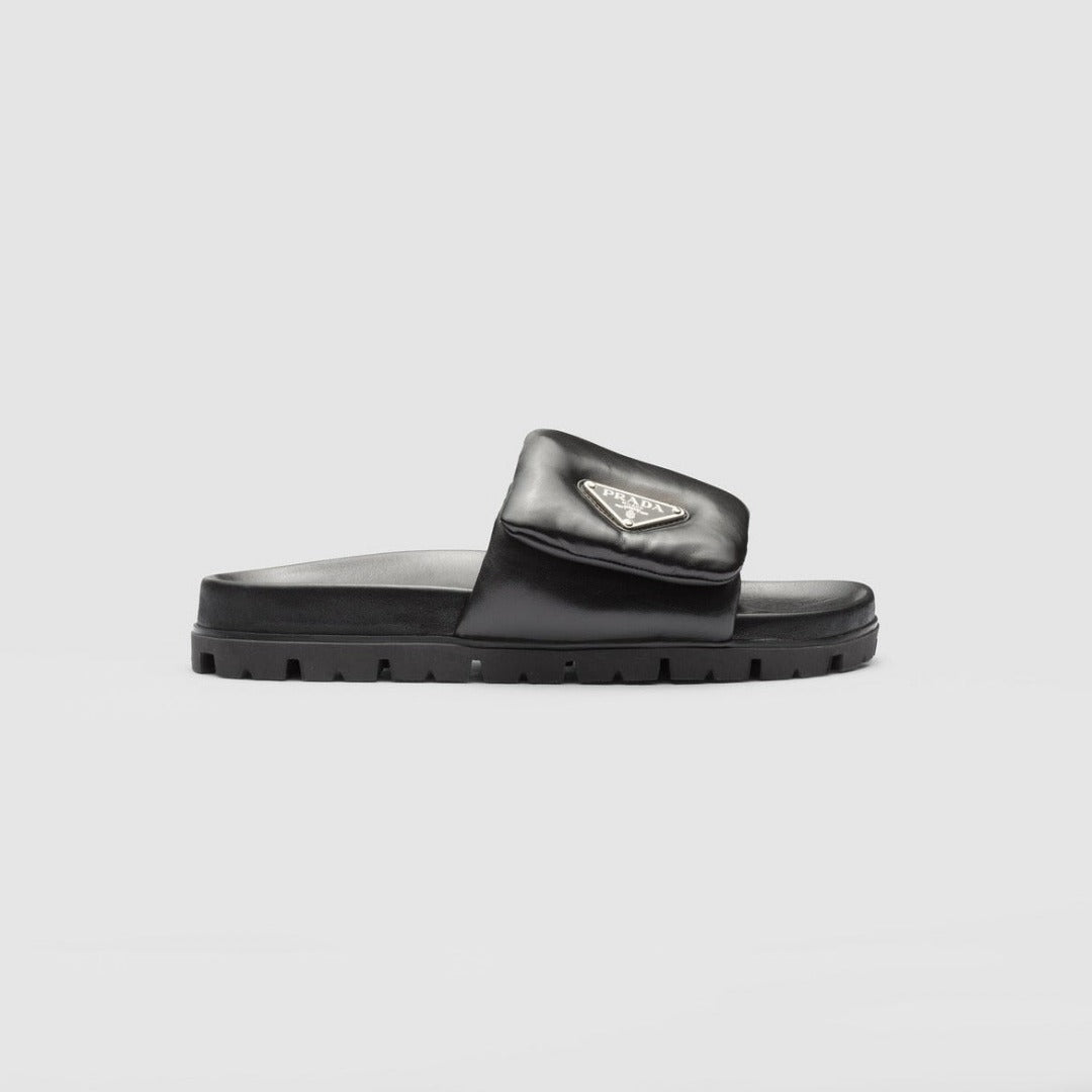 Soft padded nappa leather slides