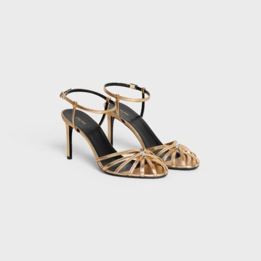 TRIOMPHE SANDAL in Laminated lambskin