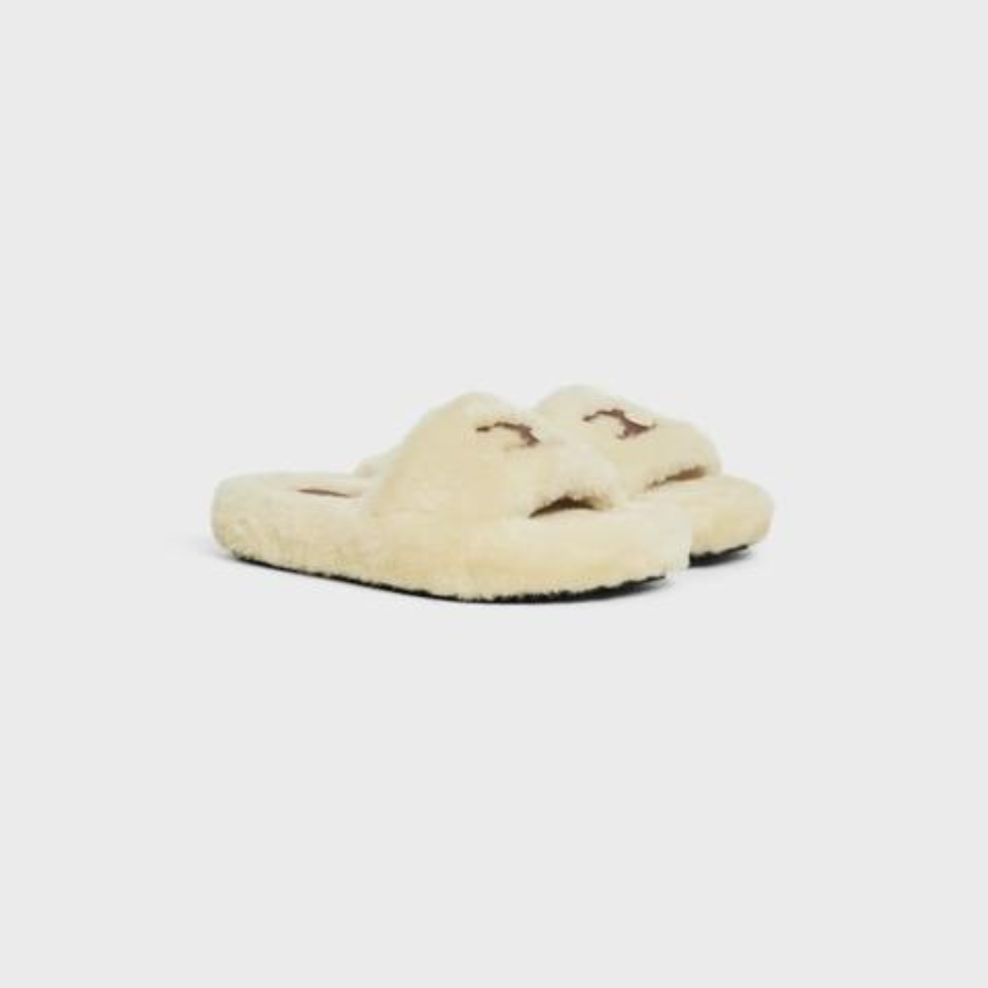 FUR SLIDES in Shearling