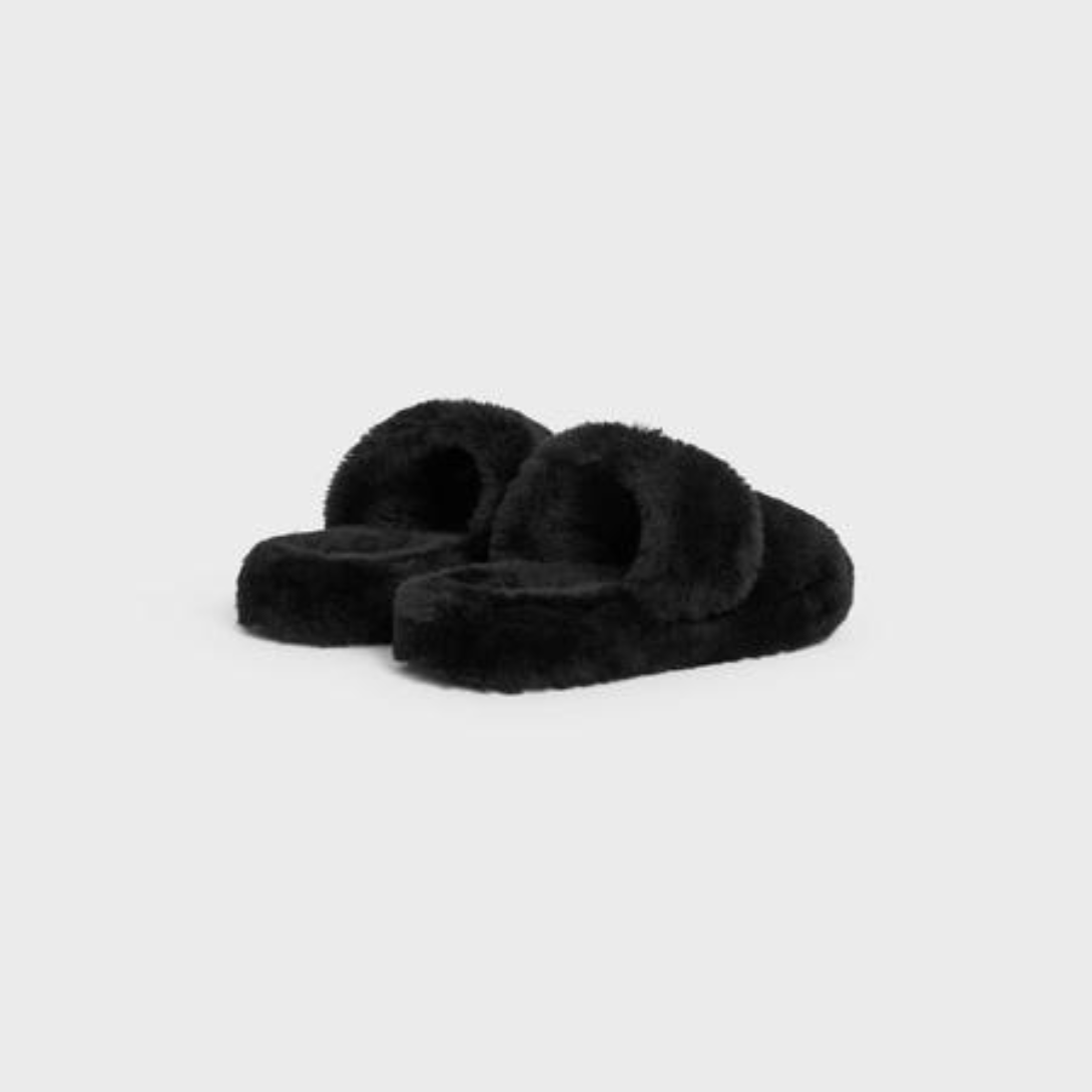 FUR SLIDES TRIOMPHE in SHEARLING