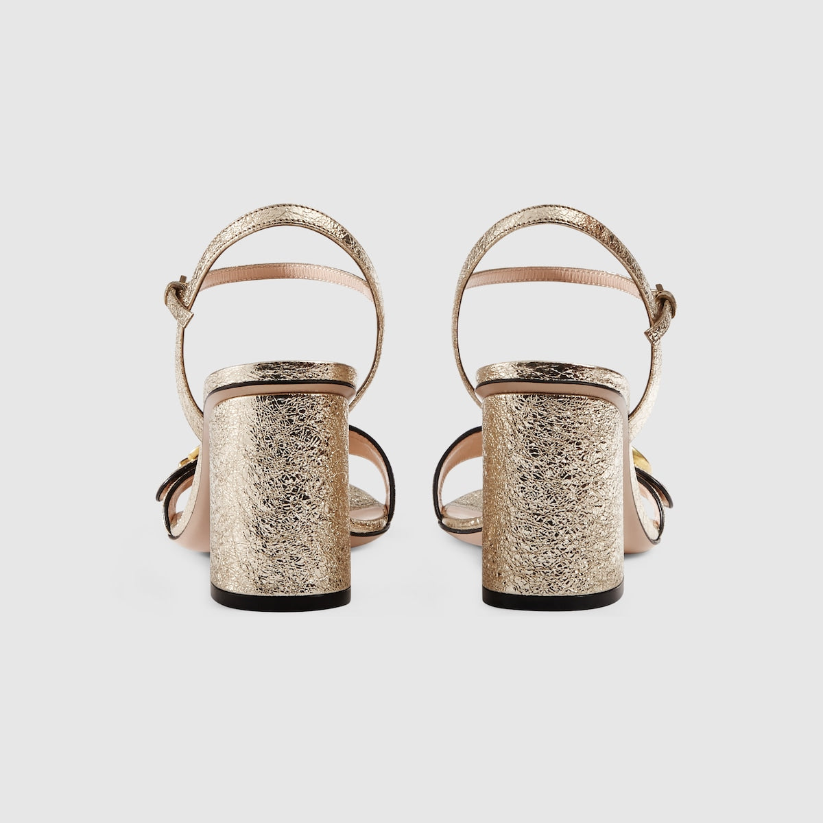 Women's mid-heel sandal with Double G