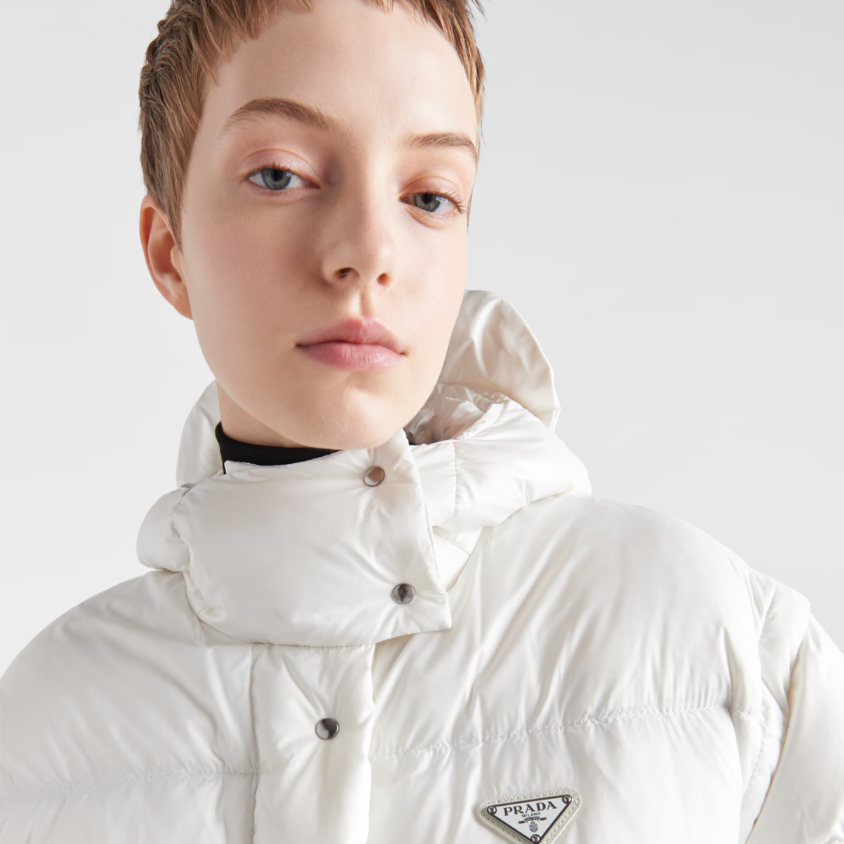 Re-Nylon convertible cropped down jacket