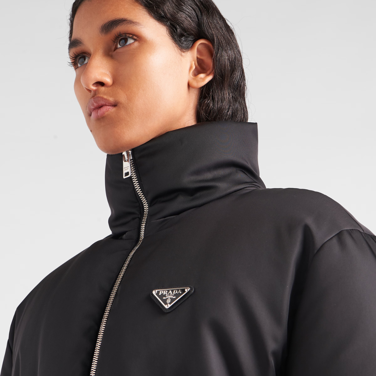 Re-Nylon down iconic jacket