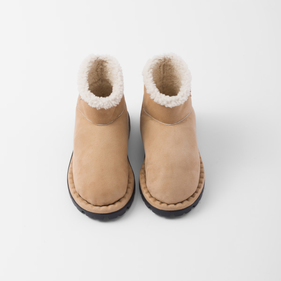 Shearling booties