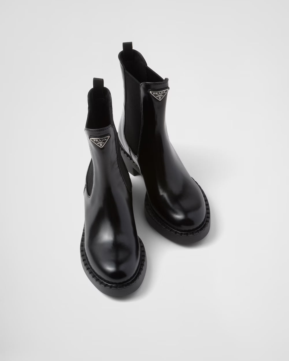 Prada Brushed leather booties