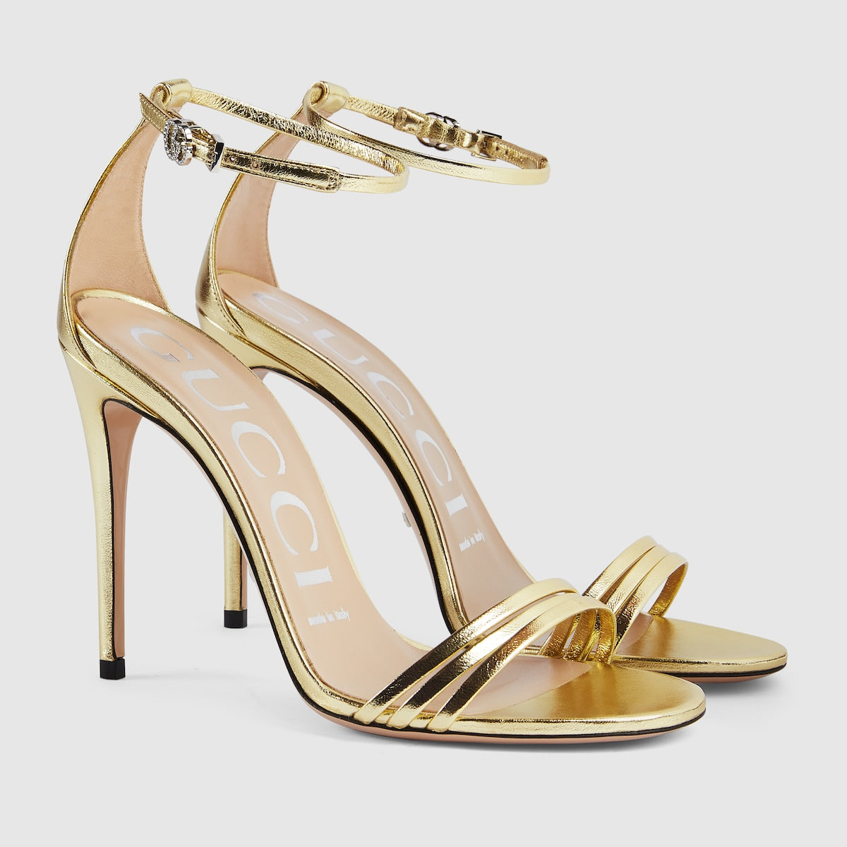 Women's heeled sandal with Double G