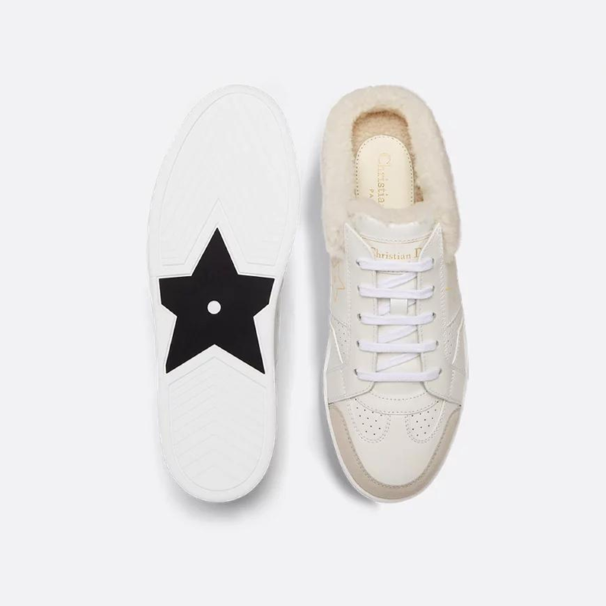 Star Sneaker Calfskin Shearling