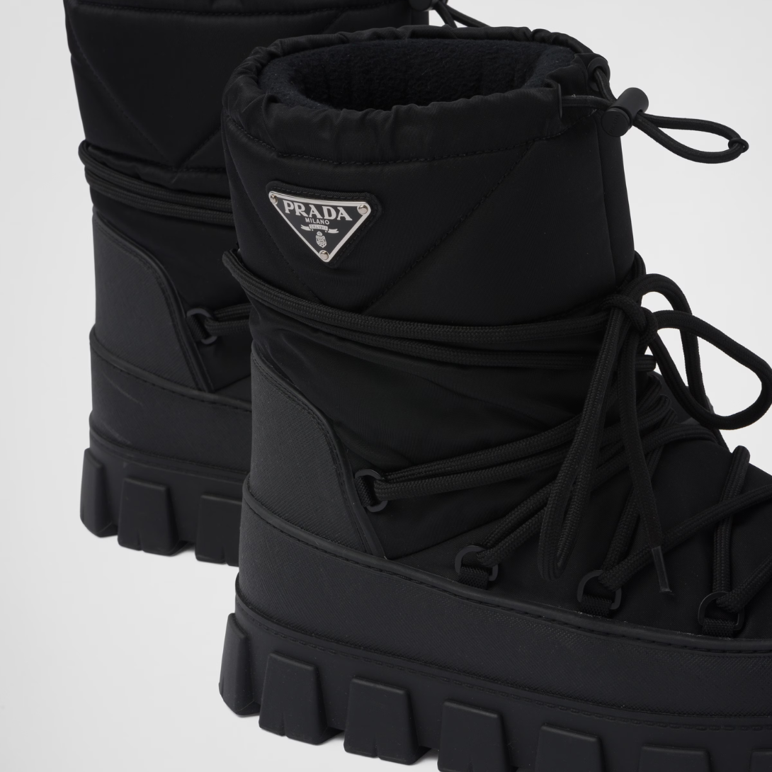 Re-Nylon gabardine après-ski boots