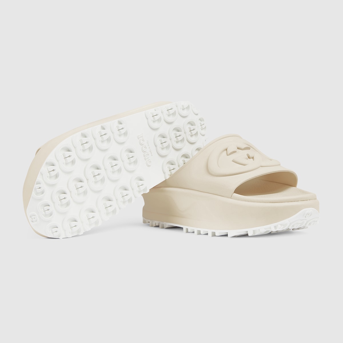 Women's Embossed sandal with Interlocking G