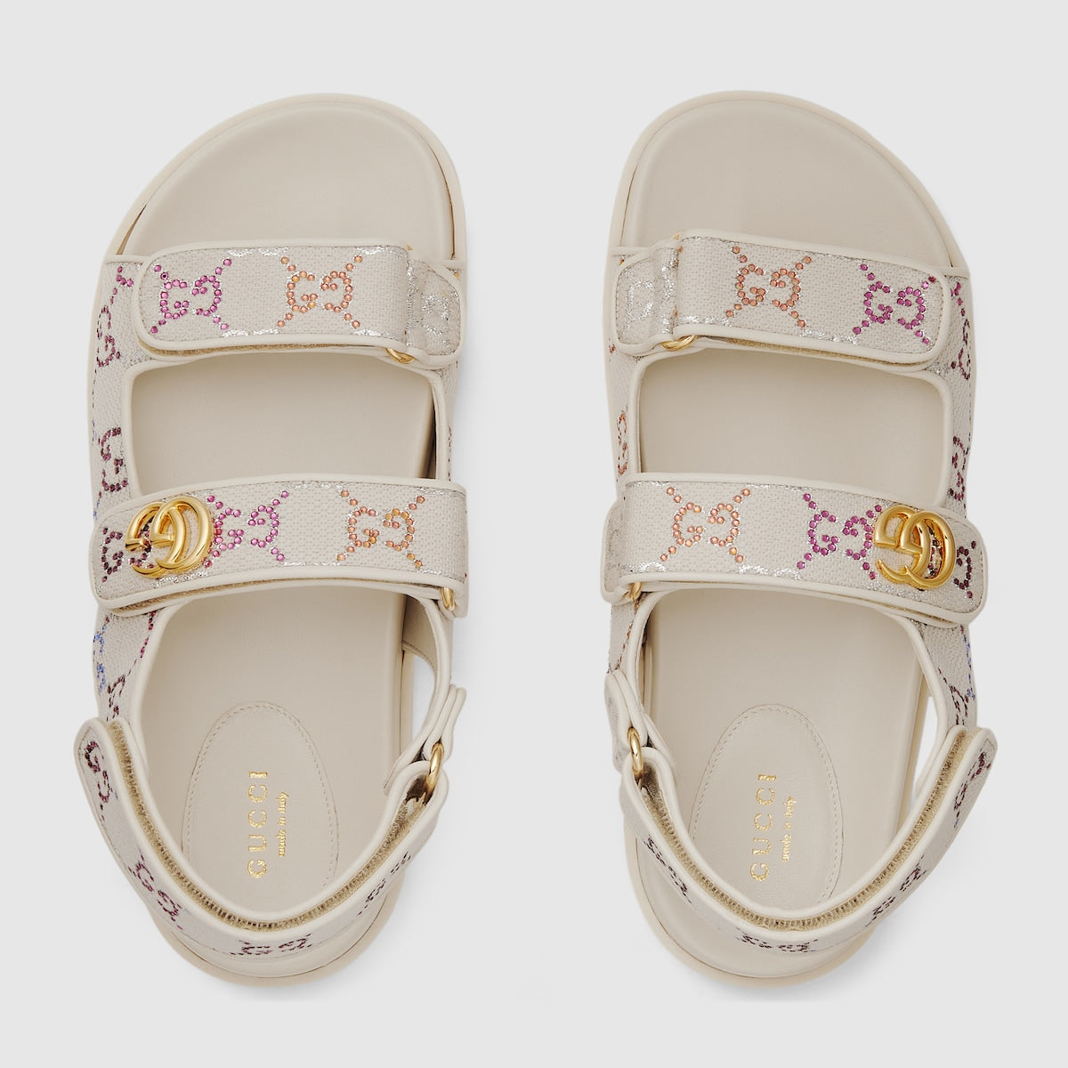 Women's flat sandal with Double G