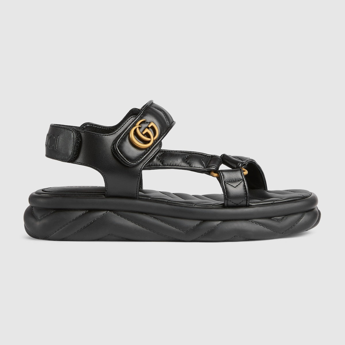 Women's rubber sandal with Double G