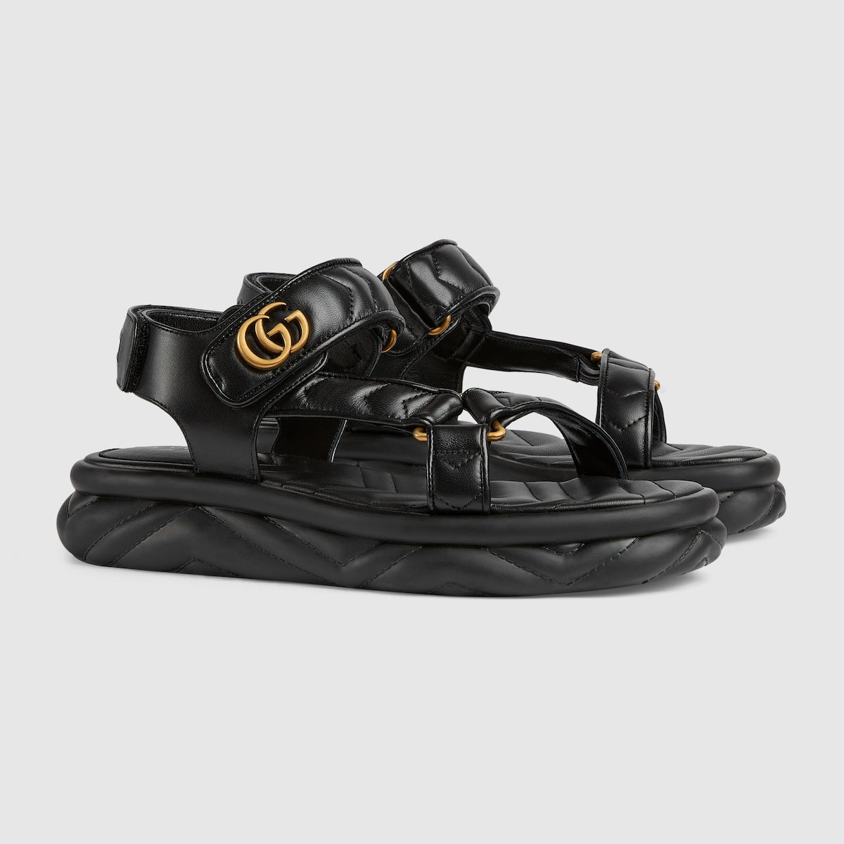 Women's rubber sandal with Double G