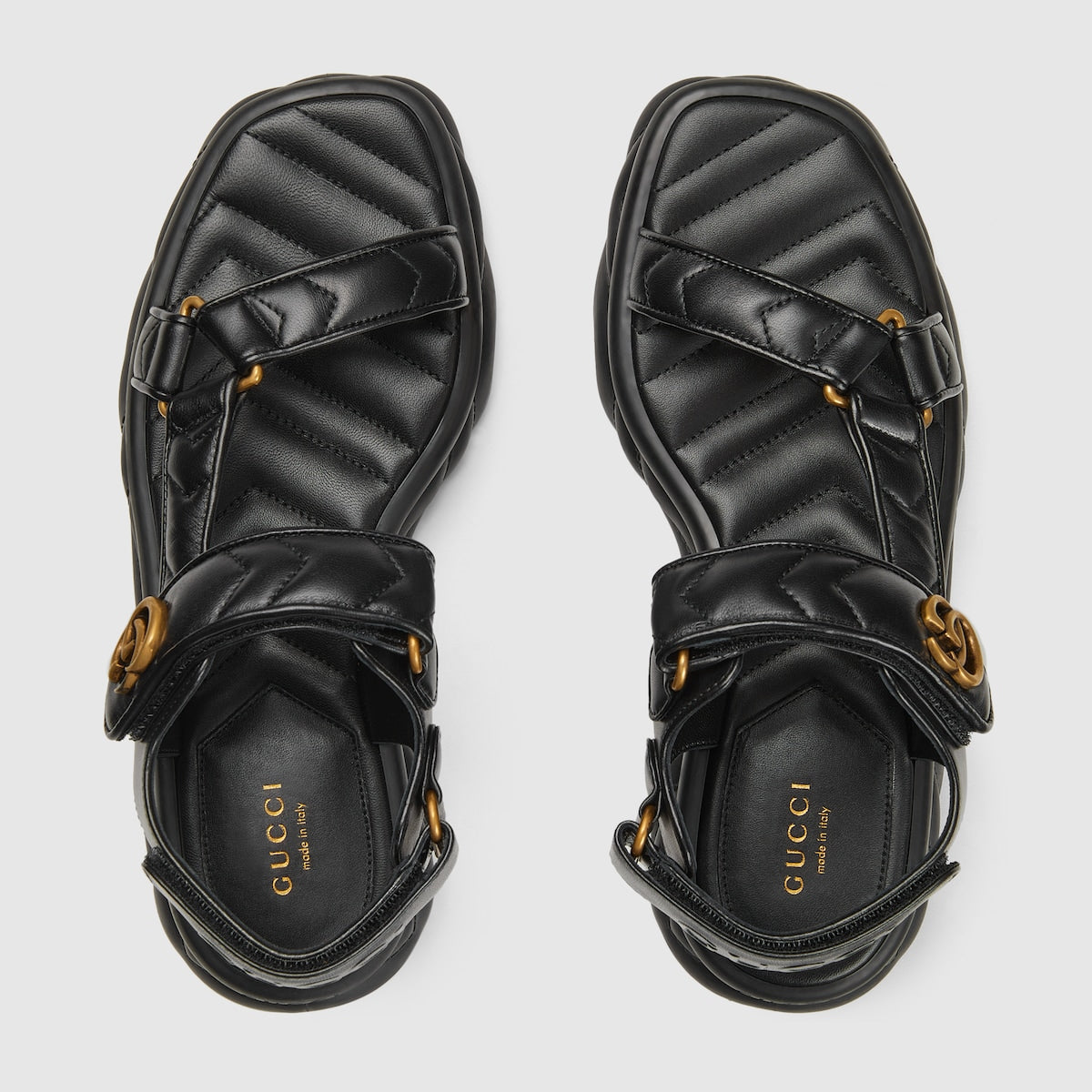 Women's rubber sandal with Double G