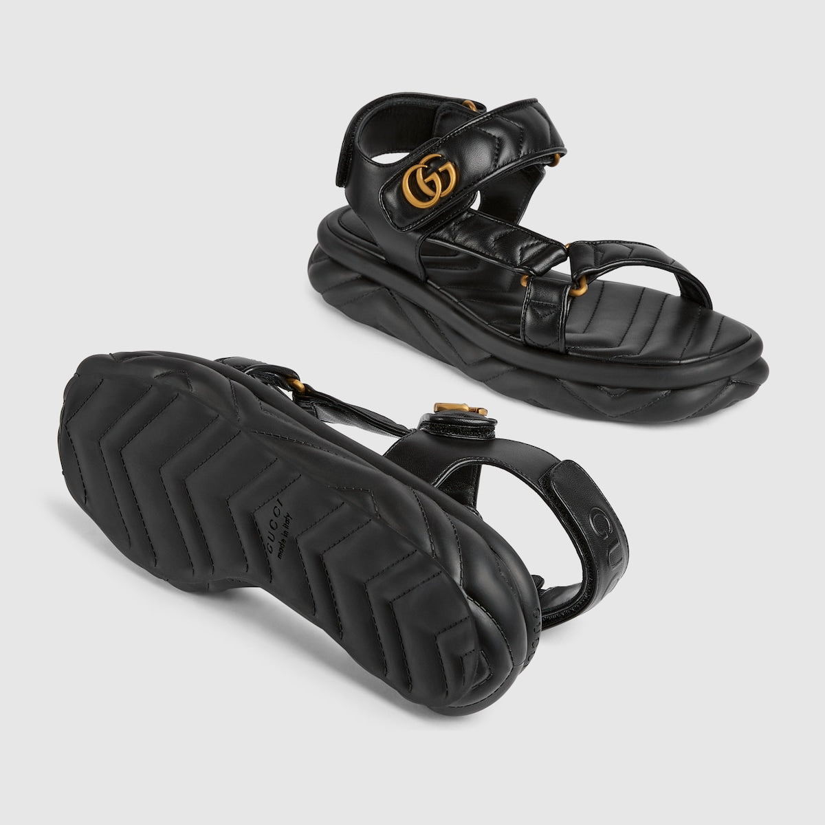 Women's rubber sandal with Double G