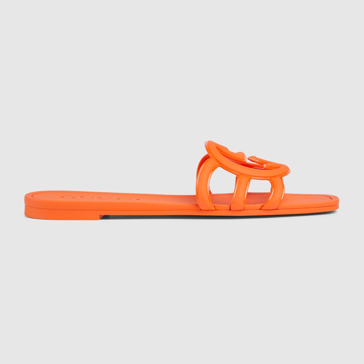 Interlocking rubber G slide sandal