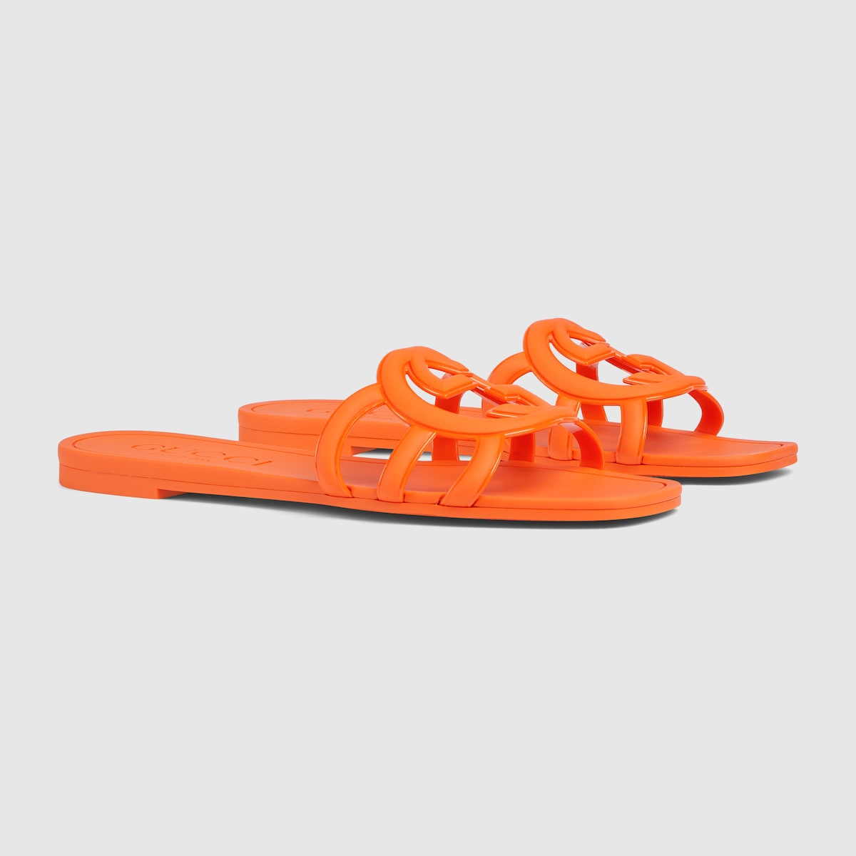 Interlocking rubber G slide sandal