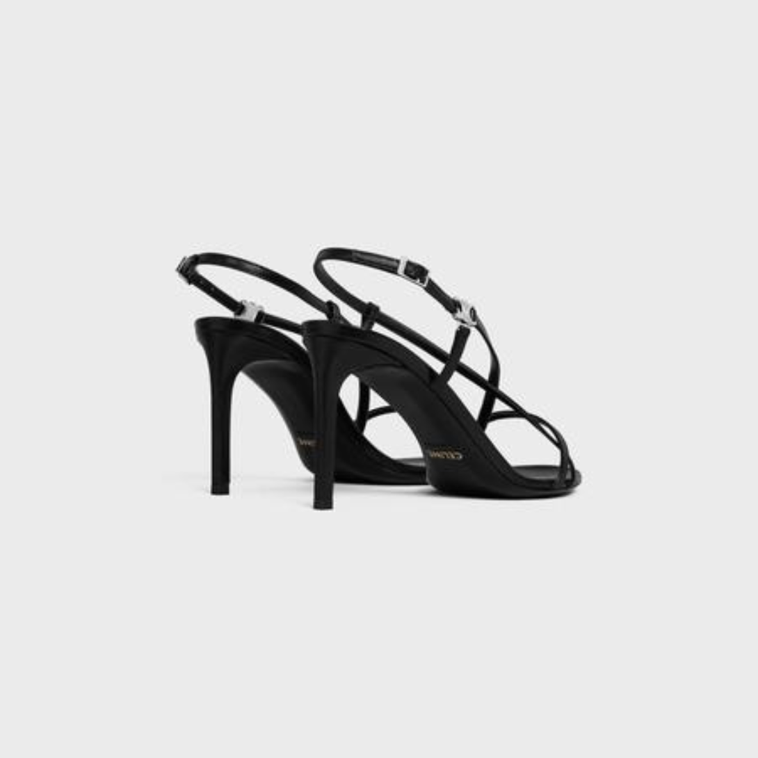 SOIR CRISS CROSS SANDAL WITH TRIOMPHE in LAMBSKIN