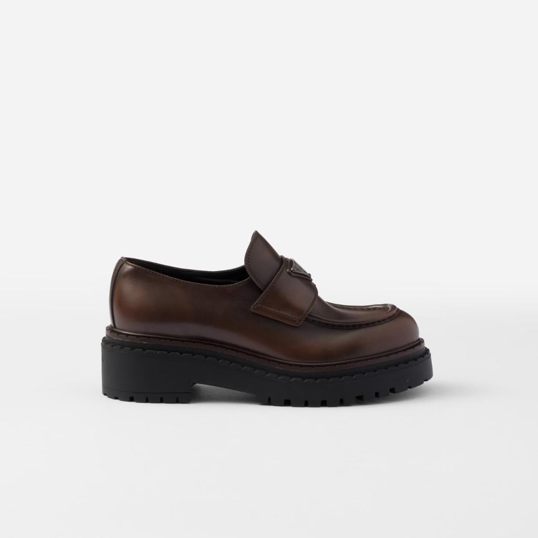 Double Chocolate leather loafers