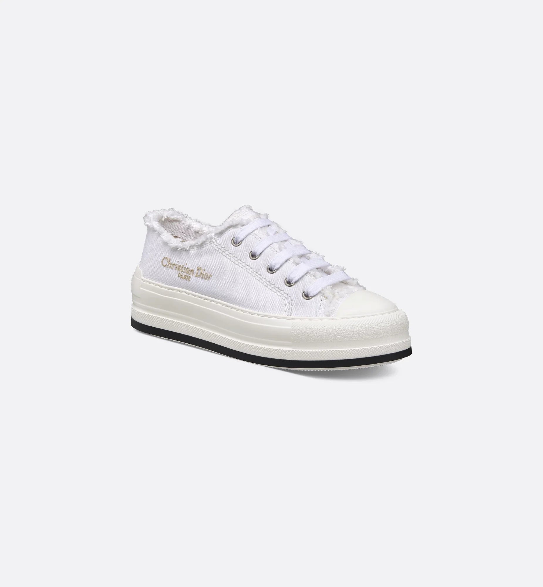 Walk'n' Platform Fringed Cotton Sneaker