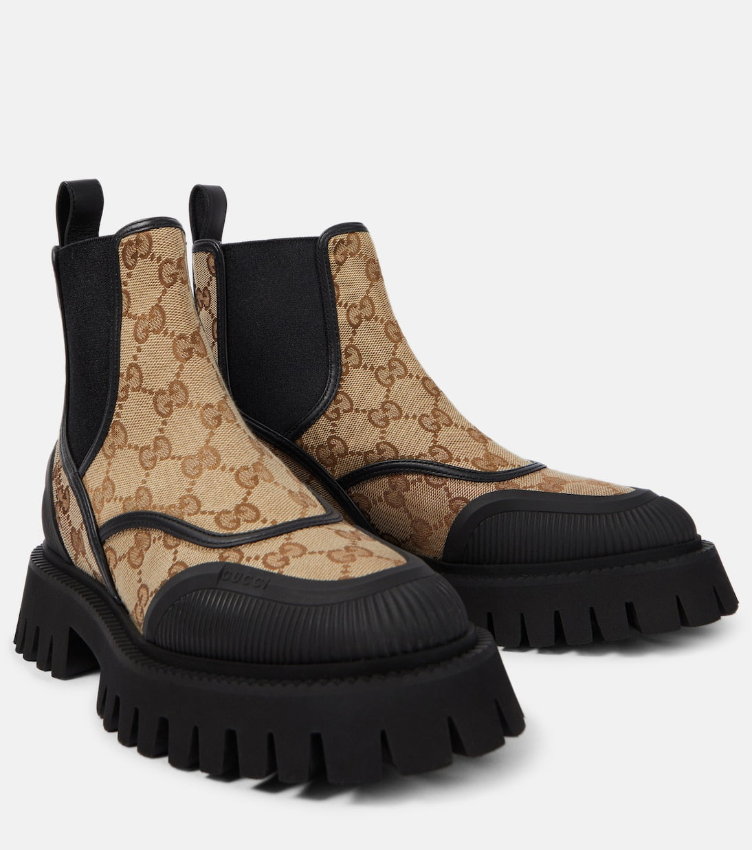 GUCCI GG canvas Chelsea boots