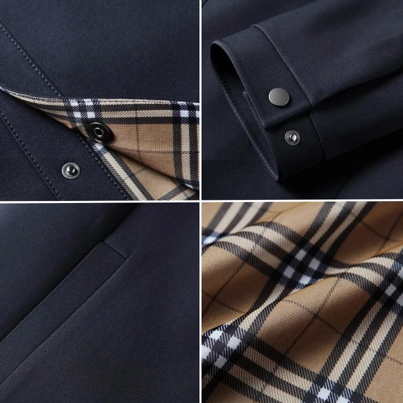 REMY-DOÎR DUALCORE™ PLAID OVERCOAT