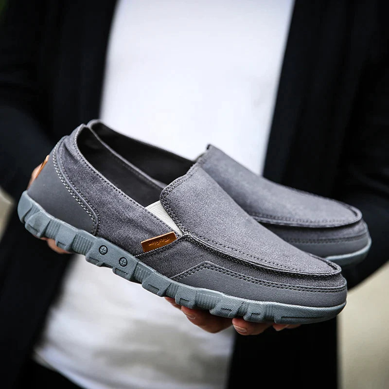 VERMILLON CANVAS SLIP-ON LOAFER