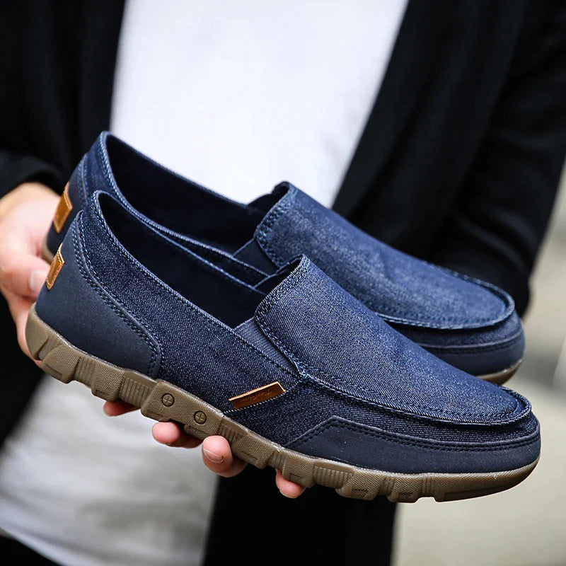 VERMILLON CANVAS SLIP-ON LOAFER