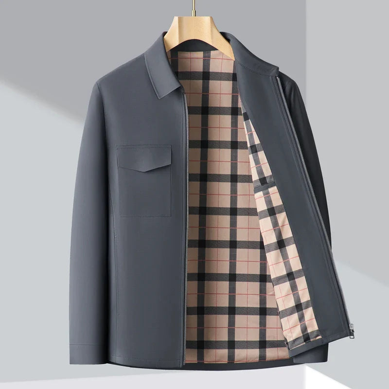 REMY-DOÎR DUALCORE™ PLAID OVERCOAT