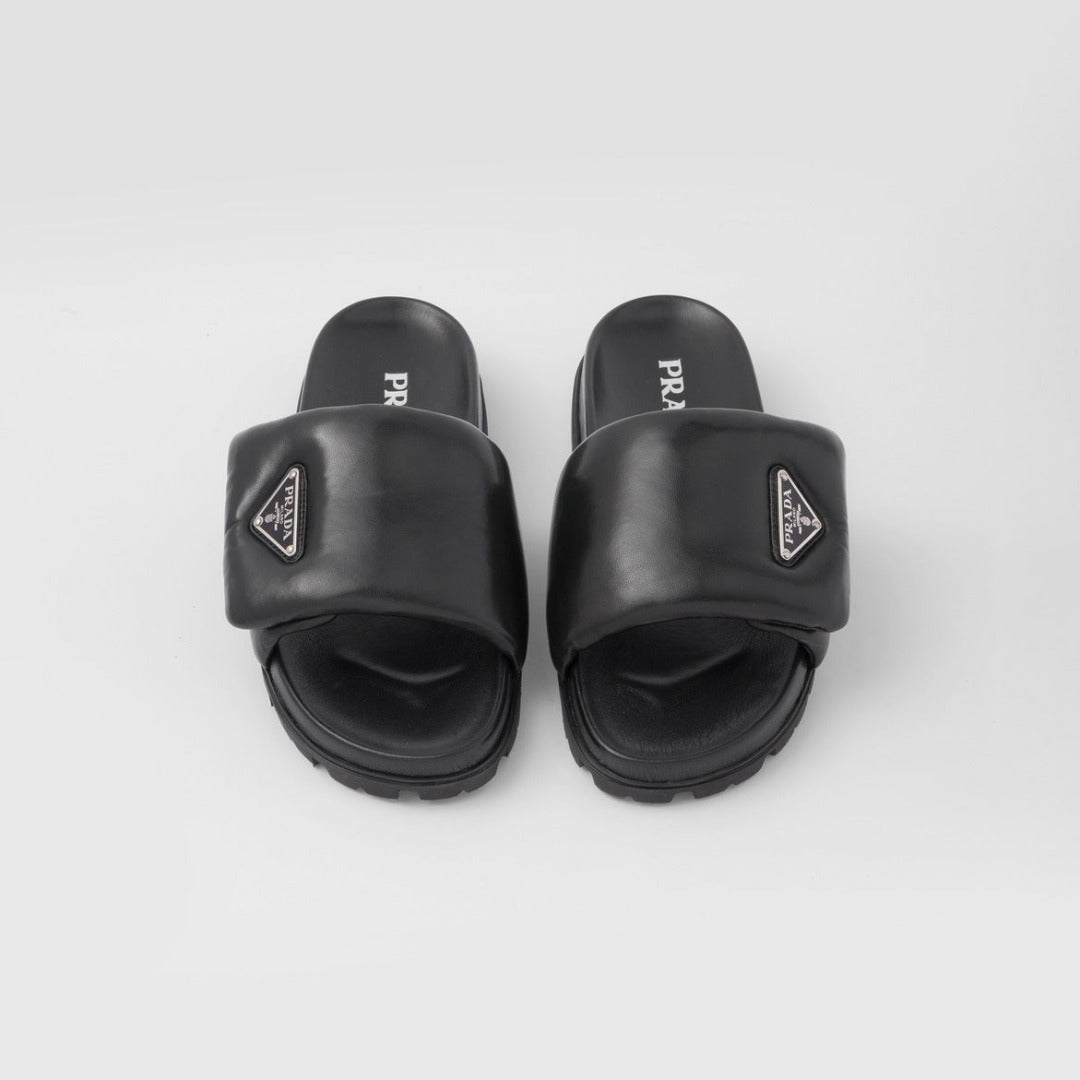 Soft padded nappa leather slides