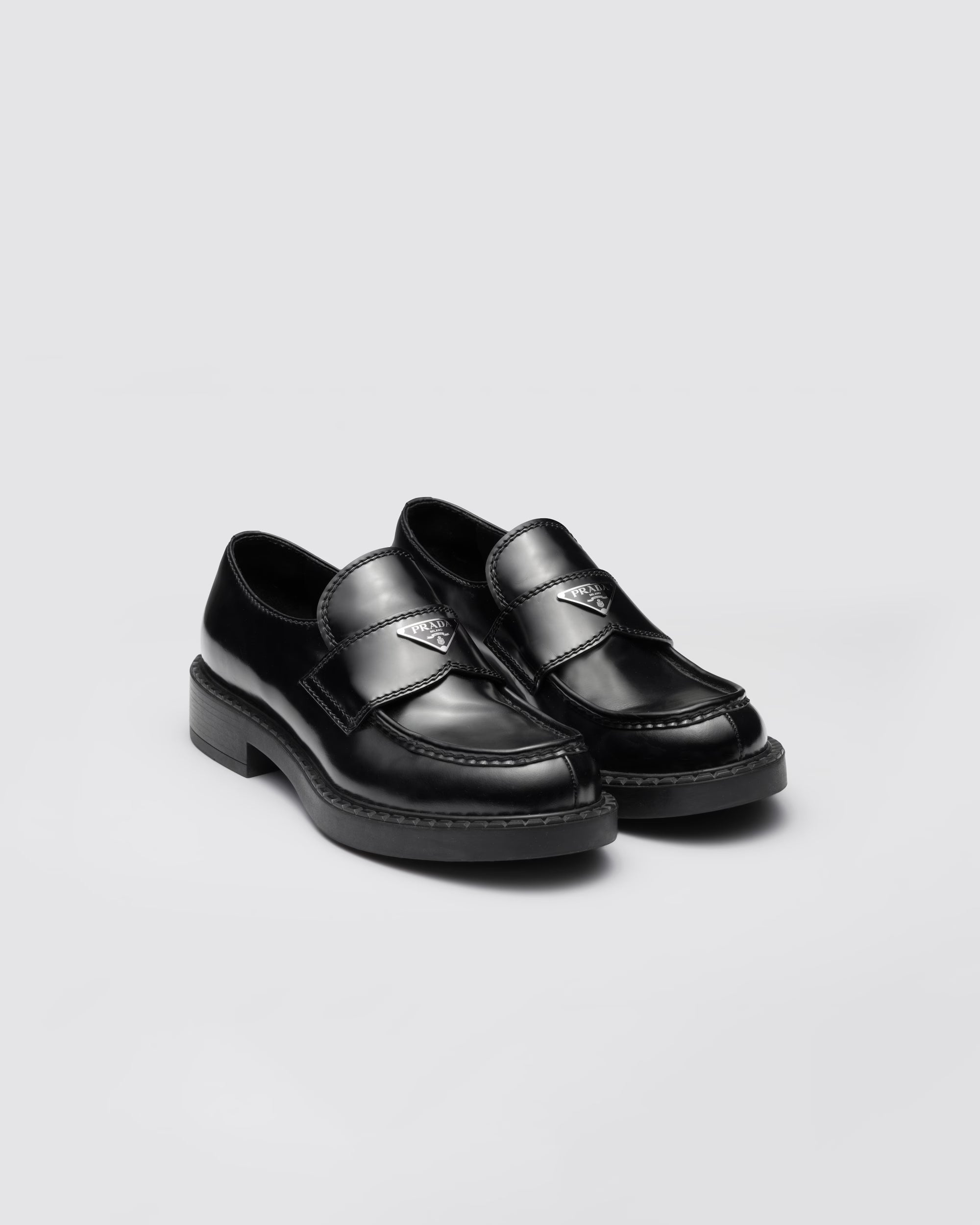 Prada Brushed leather loafers for women