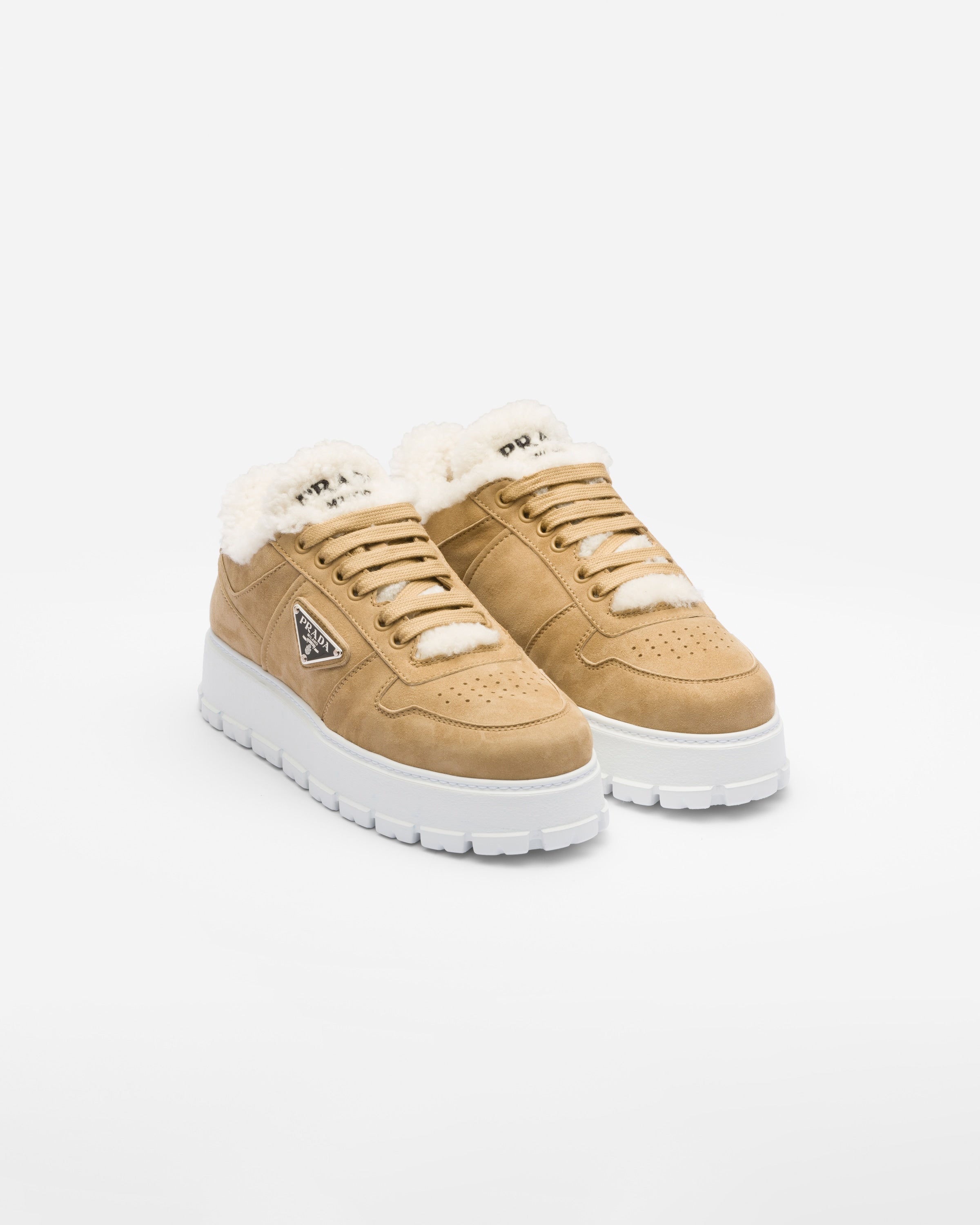 Suede cotton sneakers