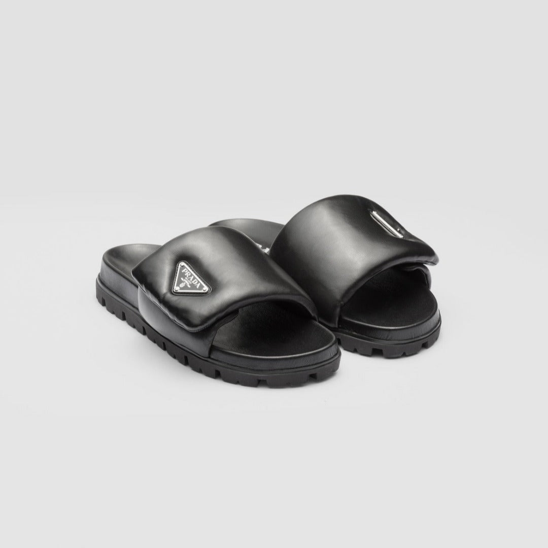 Soft padded nappa leather slides