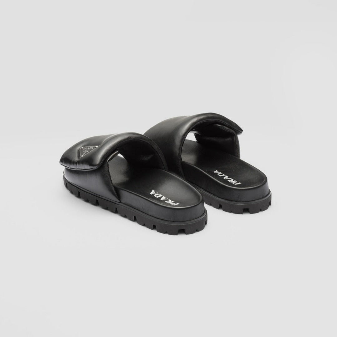 Soft padded nappa leather slides