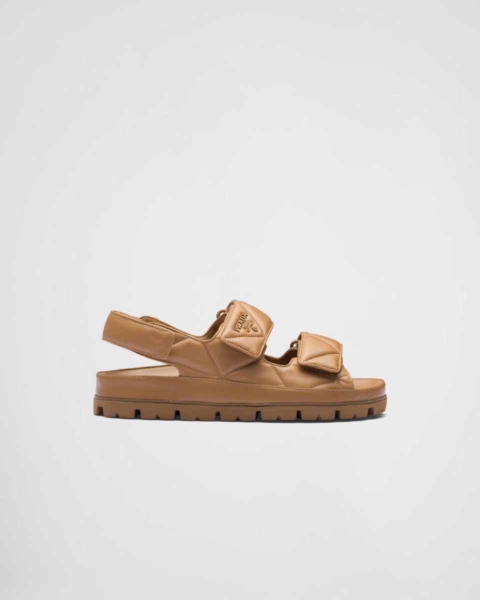 Padded nappa leather sandals