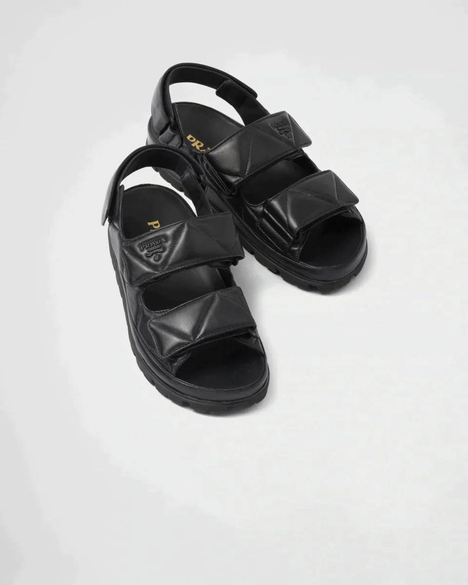 Padded nappa leather sandals