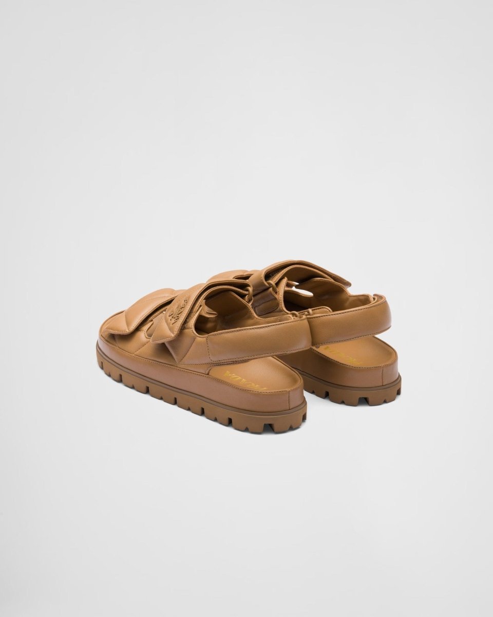 Padded nappa leather sandals