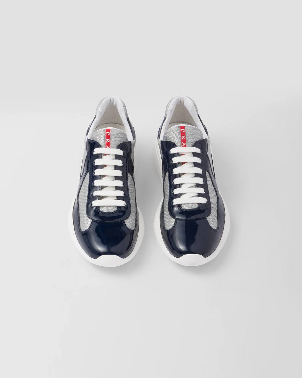 Patent leather and technical fabric America's Cup sneakers